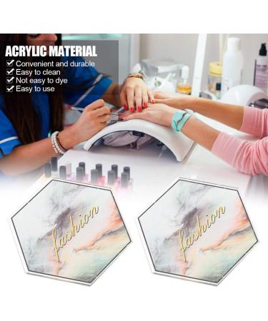 Nail Painting Plate Environmental Health Easy To Use Materials Nail Art Plate For Color Matching for Home Salon Shop(hexagon) - Buy Online on GoSupps.com