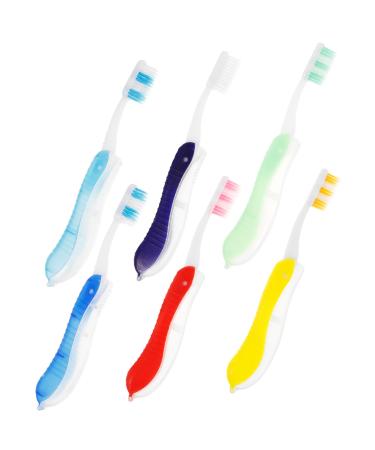 Frcolor 6th collapsible toothbrush pocket toothbrush toothbrush in travel size brushes storage brushwarriably comfortable toothbrush portable toothbrush clean sleeves accessories travel