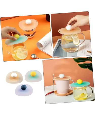 Alipis 3pcs Accessory Mug Silicone Dustproof Cover Multi-function Leakproof Practical Lid Sealed Cup 11.7X10.5CM Assorted Color - Buy Online on GoSupps.com