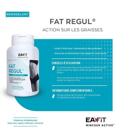 EAFIT Fat Regul Action on Fats 90 Tablets Synergistic Formula French Brand - Buy Online on GoSupps.com