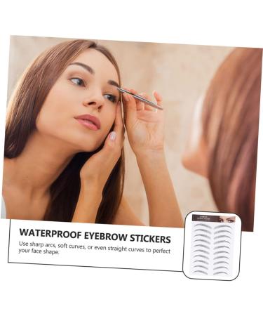 BIUDECO 3 Sheets Waterproof Eyebrow Stickers Brow for Women False Eyebrows for Women Transfer Stickers 21x15cm Black - Buy Online on GoSupps.com