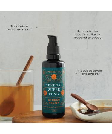 Cymbiotika Adrenal Super Tonic: Ashwagandha, Zinc, Lavender, Holy Basil Liquid Supplement for Immune Support & Relaxation - 2 fl oz - Buy Online on GoSupps.com
