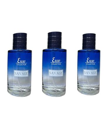 3PCS Savage Blue Men Perfume Cologne for Men Natural Spray Masculine Scent Wonderful Fragrance Gift Eau De Parfum for Daily Use 3.3 Fluid Ounce