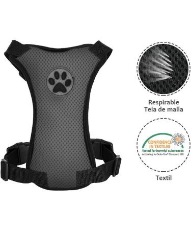 Buy Slowton Dog Harness with Seat Belt - Breathable Safety Harness for Puppies | Dark Gray S - International Shipping Available - Buy Online on GoSupps.com