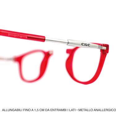 Clic Eyewear Wallstreet XL Blue Light Reading Glasses for Men & Women - Magnetic TR90 Prescription 3.0 Flexible Frames - Buy Online on GoSupps.com