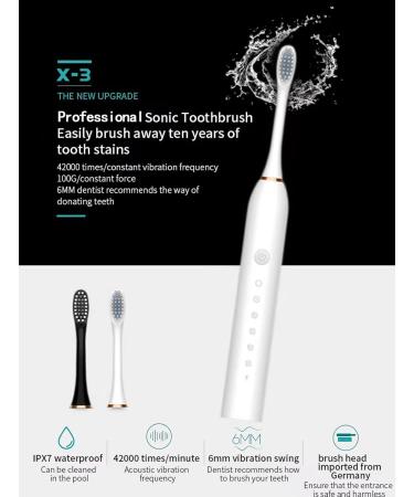 Two Pack Rechargeable Electric Toothbrushes for Adults & Teens - 8 Brush Heads Included | International Shipping - Buy Online on GoSupps.com
