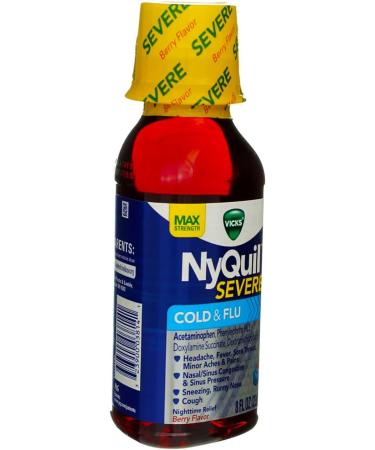 Buy Nyquil Severe Cold/Flu Berry 8 oz - Fast International Shipping for Relief - Buy Online on GoSupps.com