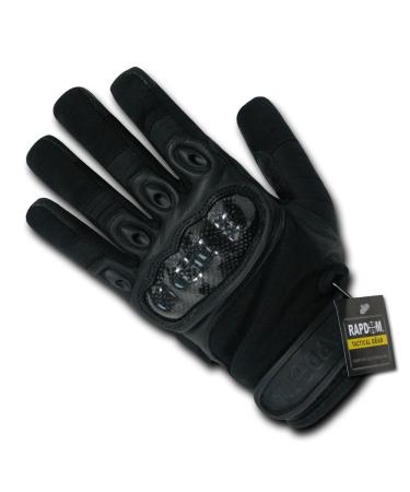 Rapdom Tactical Carbon Fiber Knuckle Gloves Large Black