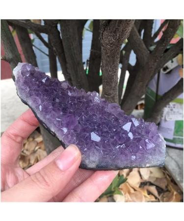 Stone Crafts Natural Amethyst Cluster Quartz Crystal geode Specimen Reiki Crystals - Buy Online on GoSupps.com