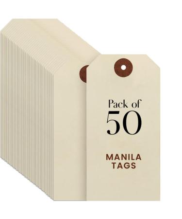 9pt Creme Manila Tag Set of 50 Size #5