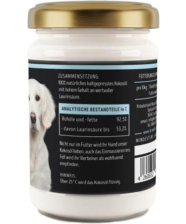 Kr uterland Coconut Oil for Dogs 500ml - Pure Cold-Pressed Unrefined Coconut Fat - Premium Quality Pet Oil - Buy Online on GoSupps.com