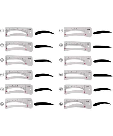 12PCS Eyebrow Shaping Tool Kits with Elastic Fixing Strap Silicone Material for Eyebrow Shapes (As Shown) - Buy Online on GoSupps.com