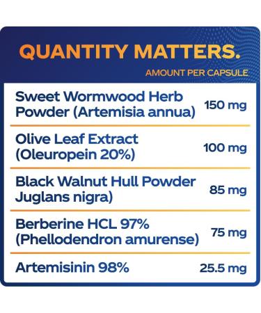 BioMatrix para-X Digestive Cleanse Supplement Herbal Formula Wormwood Berberine Black Walnut Artemisinin Olive Leaf for Humans | 30-60 Day Supply | 90 Veggie Caps - Buy Online on GoSupps.com