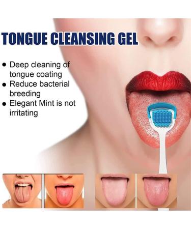 Qosnoun Tongue Cleaning Gel Set - Probiotic Oral Hygiene with Silicone Scraper & Brush for Fresh Breath - Buy Online on GoSupps.com