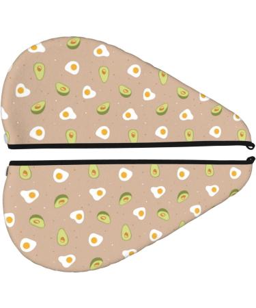 Hair Towel Wrap - Quick Drying Hair Turban with Button | Egg & Avocado Design - Buy Online on GoSupps.com