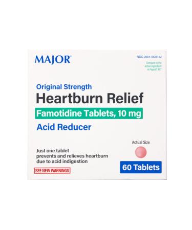 NBGRLVS SIXNE Major Heartburn Relief TABS  FAMOTIDINE-10 MG Pink 60 Tablets UPC 309045529522