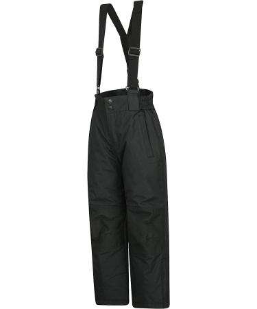 Mountain Warehouse Raptor Kids Snow Ski Pants - Black, 9-10 Years | Detachable Suspenders - Buy Online on GoSupps.com