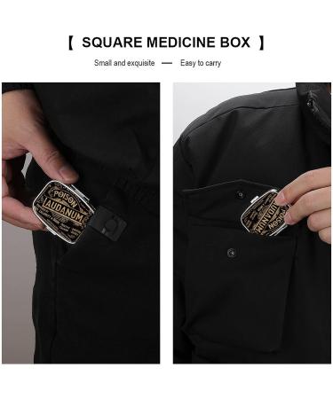 Travel-Friendly Metal Pill Organizer | 2 Compartment Portable Pill Box for Vitamins Supplements & Meds | Cute Compact Design for Purse & Pocket - Buy Online on GoSupps.com