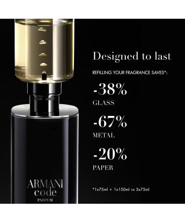 Armani Beauty - Code - Parfum - Cologne for Men - Fresh & Aromatic Men s Fragrance - Bergamot Clary Sage Tonka Bean Notes 1 Fl Oz (Pack of 1) - Buy Online on GoSupps.com