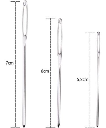 Large-Eye Blunt Needles Set - 9 Pieces Steel Sewing & Knitting Needles (Silver) - Buy Online on GoSupps.com
