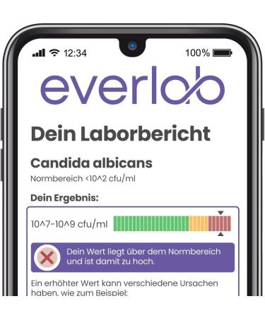 Everlab Candida Test Quick & Simple At-Home Test for Candida Albicans & Other Mushrooms | Stool & Tongue Smear Self-Test - Buy Online on GoSupps.com