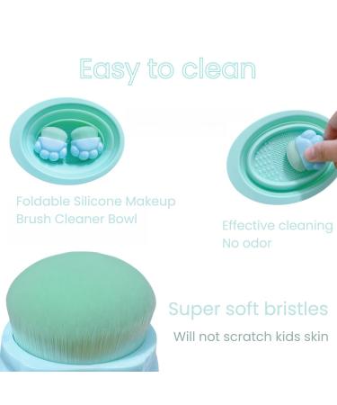 Kids Sunscreen Applicator Set - 2pc Roll On Sun Block with Caps Silicone Brush Cleaner Bowl Reusable Bag & Clips | International Shipping - Buy Online on GoSupps.com