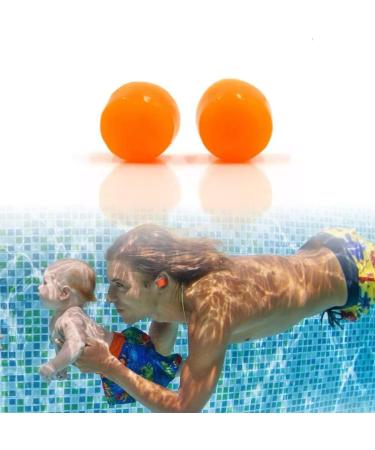 Silicone Earplugs 6 Pcs Protective Ear Plugs Reusable Sleep Earplugs Waterproof Anti-Noise Earbud for Sleep Swimming Orange - Buy Online on GoSupps.com