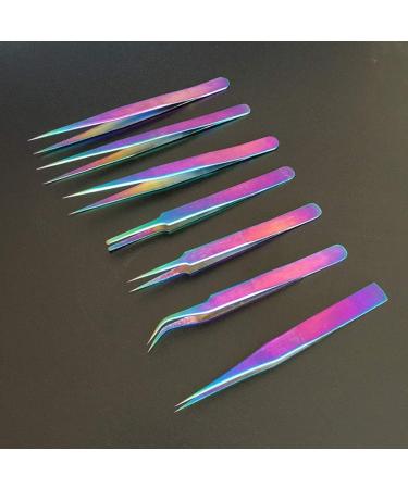 RIYAN Stainless Steel Tweezers Volume Eyelashes Extensions Eyebrow Tweezers Curved Straight Nail Clipper Nipper Makeup Tools - Buy Online on GoSupps.com