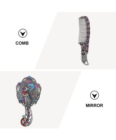 Uonlytech Vintage Handheld Magnifying Mirror Set - Antique Vanity Mirror and Comb Gift for Women and Girls - Buy Online on GoSupps.com