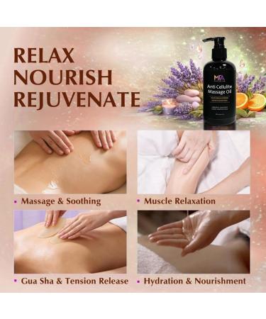 Anti Cellulite Massage Oil for Legs & Thighs Firming & Smoothing Body Oil with Grapeseed Eucalyptus & Citrus Natural Skin Tightening Oil (8 oz) - Buy Online on GoSupps.com
