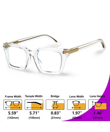 VISOONE Spring Hinge Blue Light Blocking Glasses - Trendy Square Gaming Eyewear for Men & Women - Anti Glare YALE - Buy Online on GoSupps.com