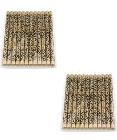 POPETPOP 2pcs set 12pcs Black Double-ended & A Leopard Pens Eyebrow Pencil Eyeliner Brush Makeup Waterproof 1 count (Pack of 1) As Shownx2pcs - Buy Online on GoSupps.com