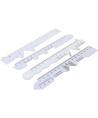 Fatteryu 4 Types White Straight Edge PD Ruler - Precision Pupil Distance Measurement for Accurate Glasses Fitting - Buy Online on GoSupps.com