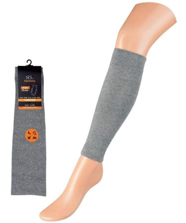 2 pairs of compression stockings without foot support cuffs calf compression leg warmers (silver S/M) Grey S/M (pack of 2)