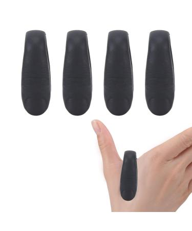 4 pieces of the thumb acupuncture point clip acupressure handicraft point clip stress reduction portable magnets headache migraine relief clip (black)