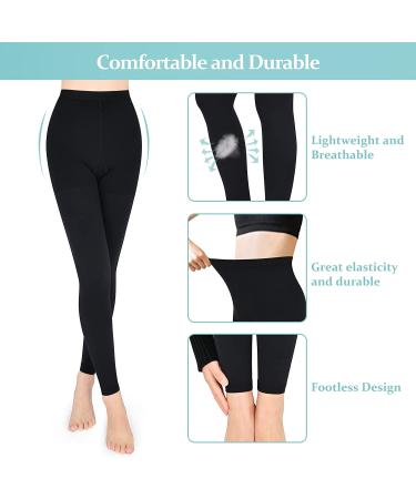 Footless Compression Pantyhose for Men & Women | 20-30 mmHg Support | Black - Buy Online on GoSupps.com