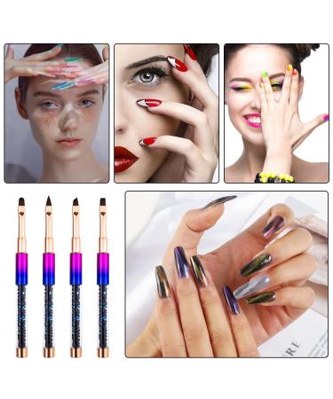 4 Pack Nail Art Clean Up Brushes - Nail Polish Remover Brush Set for Design & Mistake Cleaning - Buy Online on GoSupps.com