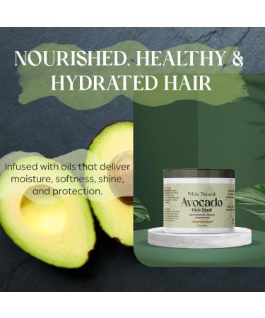 Sale! Avocado Hair Mask Deep Conditioning Tretment Avocado Cream Hair Mask With Coconut Oil Shea Butter Aragon Oil Avocado Oil and Other Vitamins - Buy Online on GoSupps.com