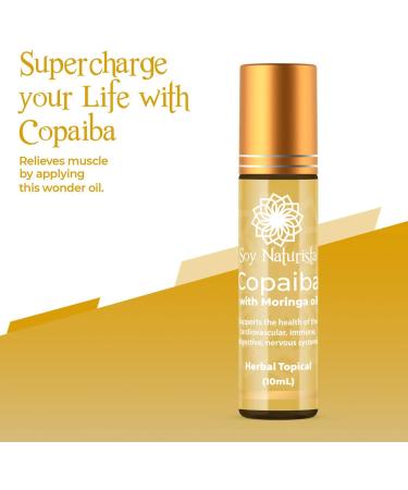 Copaiba & Moringa Roll-on Serum 10ml - Natural Herbal Supplement for Skin Health and Neurological Support - Buy Online on GoSupps.com