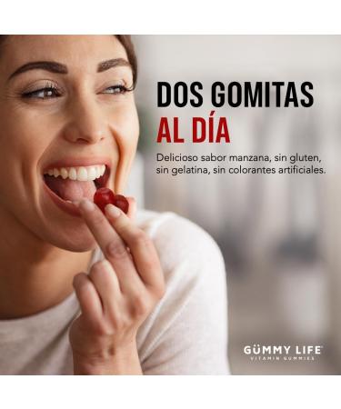 Gummy Life Apple Vinegar Gummies with Folic Acid and Vitamin B12 Gluten Free and Vegan - Buy Online on GoSupps.com