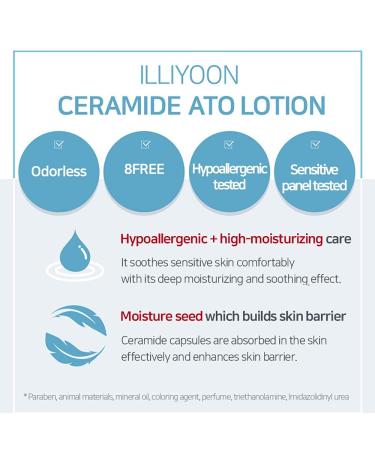 Illiyoont Ceramide Ato Lotion 528ml (17.85oz) - Daily Moisturizing Lotion for All Skin Types - Buy Online on GoSupps.com