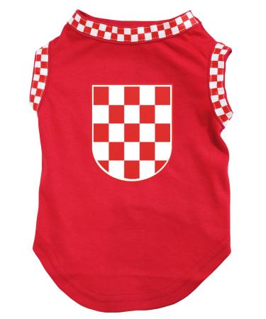 Petitebella Dog Shirt with Croatia Flag Red Size S red Small