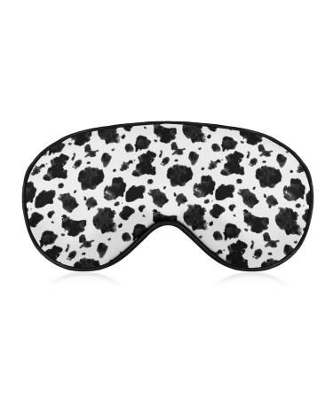 Cow Tie Dye Print Sleep Mask for Women Adjustable Sleeping Eye Shades Cover with Elastic Strap