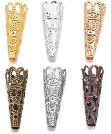 50pcs Multicolor Bugle Cone Bead Caps Crystal Pendant End Caps for DIY Jewelry Making Supplies - Buy Online on GoSupps.com