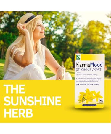 Schwabe KarmaMood St John's Wort Extract 250mg - Natural Remedy for Low Mood and Anxiety - 30 Tablets - Buy Online on GoSupps.com