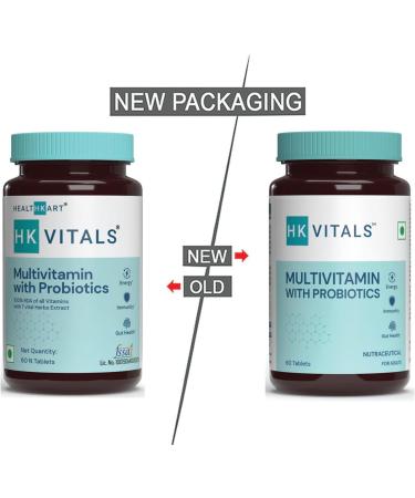 YANG Multivitamin with Probiotics Vitamin C Vitamin B Vitamin D & Zinc Supports Immunity and Gut Health For Men and Women 60 Multivitamin Tablets - Buy Online on GoSupps.com