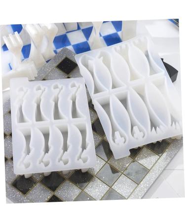 STOBOK 2pcs Chess Mold Molds for Resin Epoxy Resin Craft Molds Candy Molds Silicone Chocolate Mold Molds for Chocolate Candle Kit Crystal Silica Gel 3D Clay White Manual - Buy Online on GoSupps.com