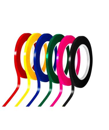 Kinteshun Graphic Chart Tape,Self-Adhesive Gridding Marking Art Whiteboard Tape(3mm Width,12pcs with 6 Colors) 6 Colors(12pcs)