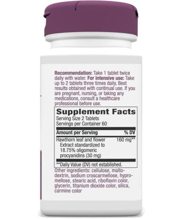 Nature's Way HeartCare Hawthorn 160 mg - 120 Tablets for Heart Health | Support Cardiovascular Wellness - Buy Online on GoSupps.com