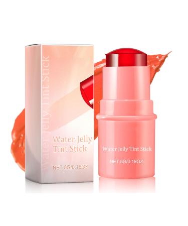 Milk Cooling Water Jelly Tint Jelly Blush Stick Makeup Jelly Tint Milk Jelly Blush Cruelty Free Blush Stick for Cheeks and Lips 01 1 Ounce (Pack of 1)